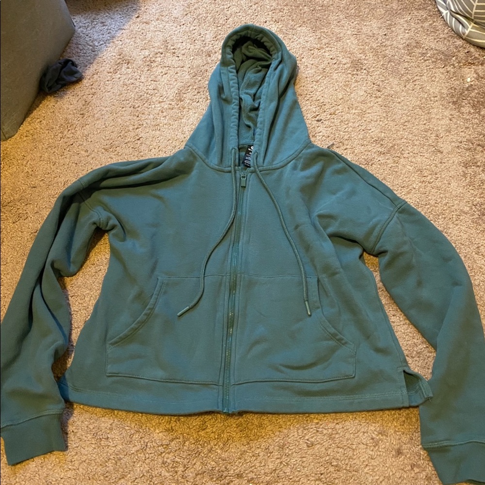 Cropped womens zip up sweatshirt